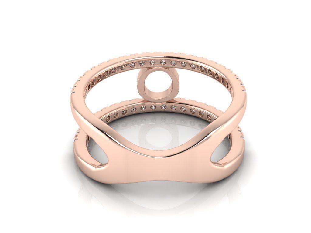 Jewelry Alphabet Ring O 3D print model_5