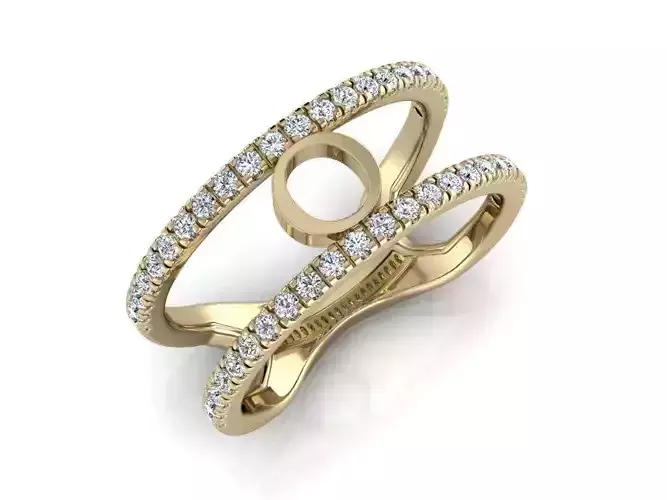 Jewelry Alphabet Ring O 3D print model