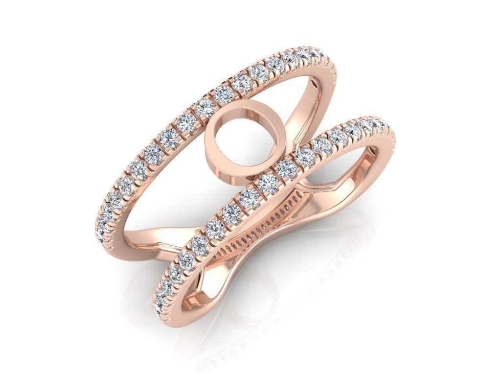 Jewelry Alphabet Ring O 3D print model_2