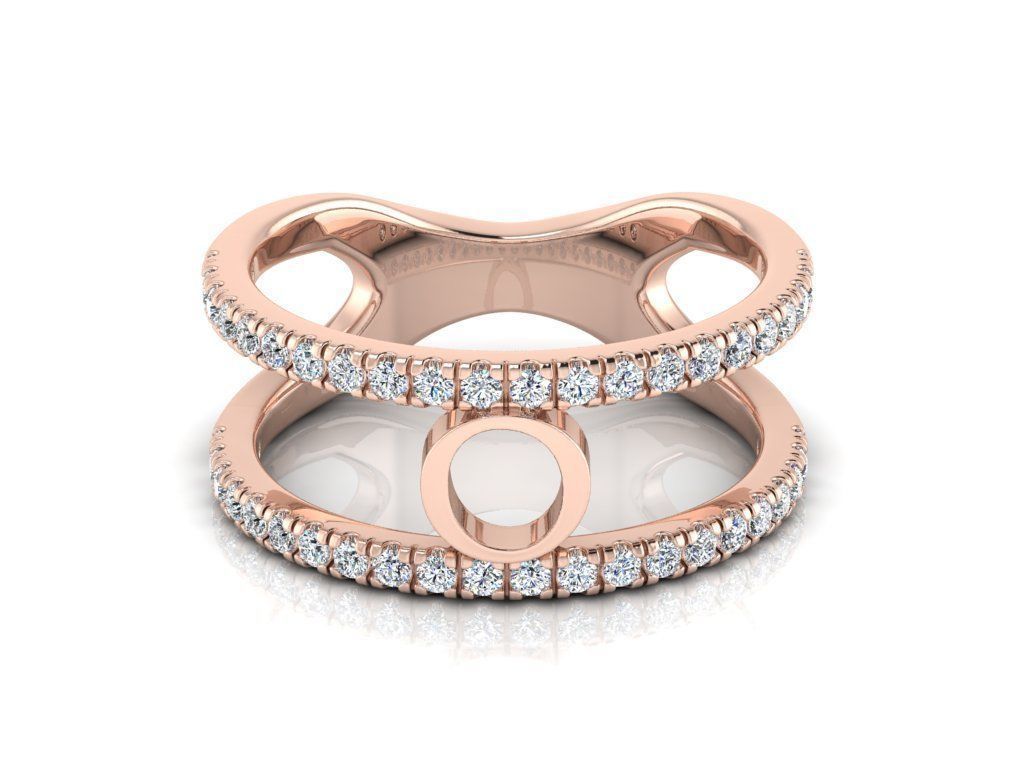 Jewelry Alphabet Ring O 3D print model_4