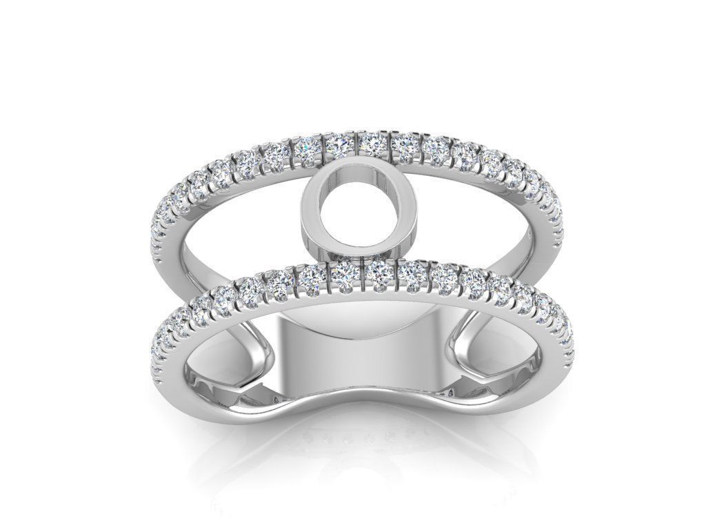 Jewelry Alphabet Ring O 3D print model_7