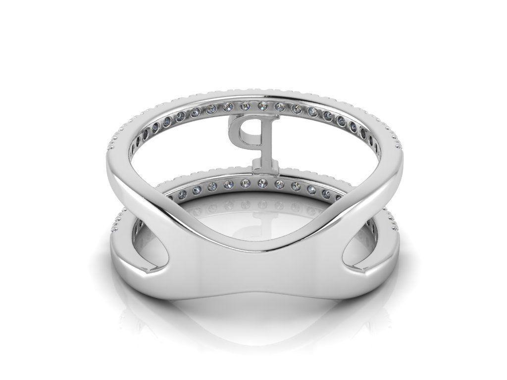 Jewelry Alphabet Ring P 3D print model_9