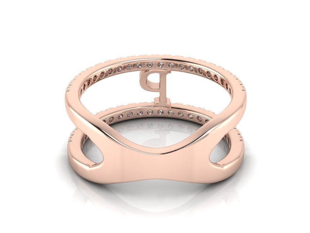 Jewelry Alphabet Ring P 3D print model_5