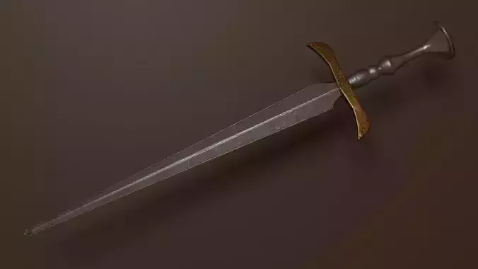 Stilletto Knife Low-poly 3D model