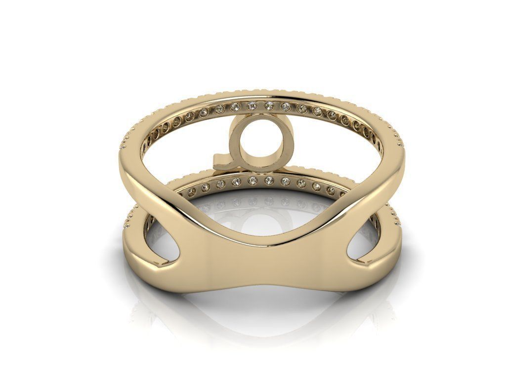Jewelry Alphabet Ring Q 3D print model_12
