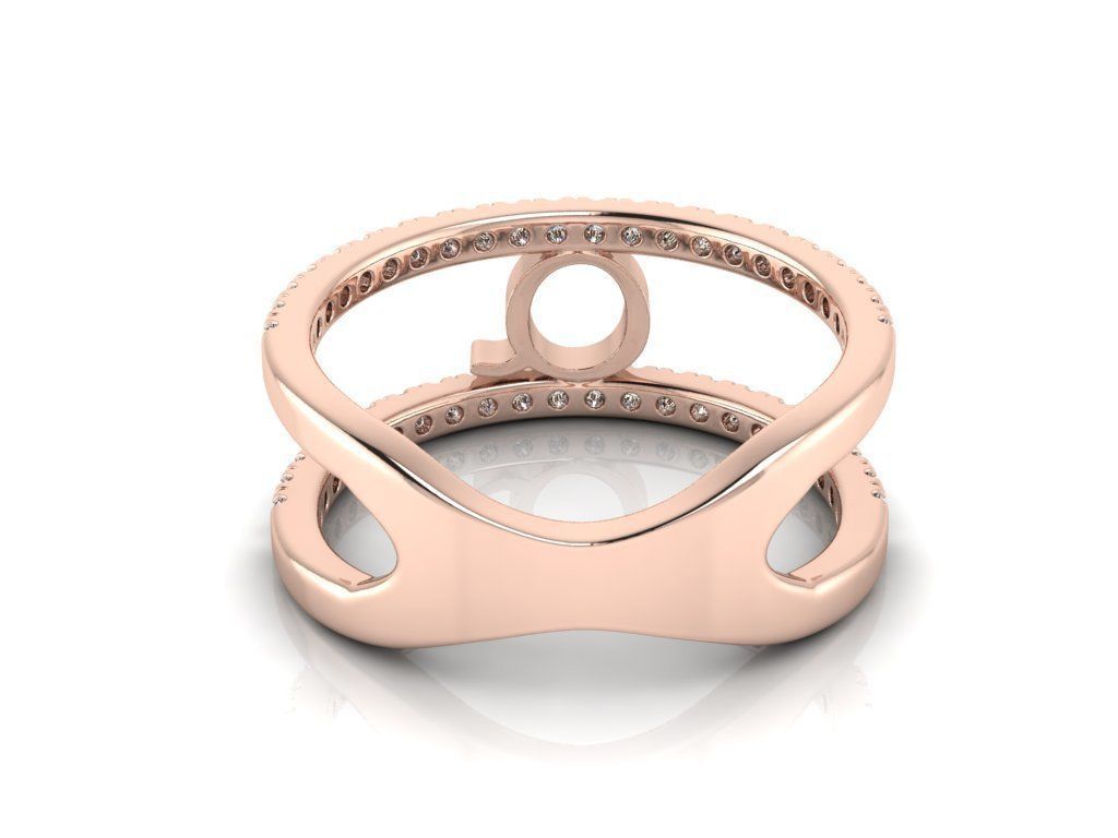 Jewelry Alphabet Ring Q 3D print model_5