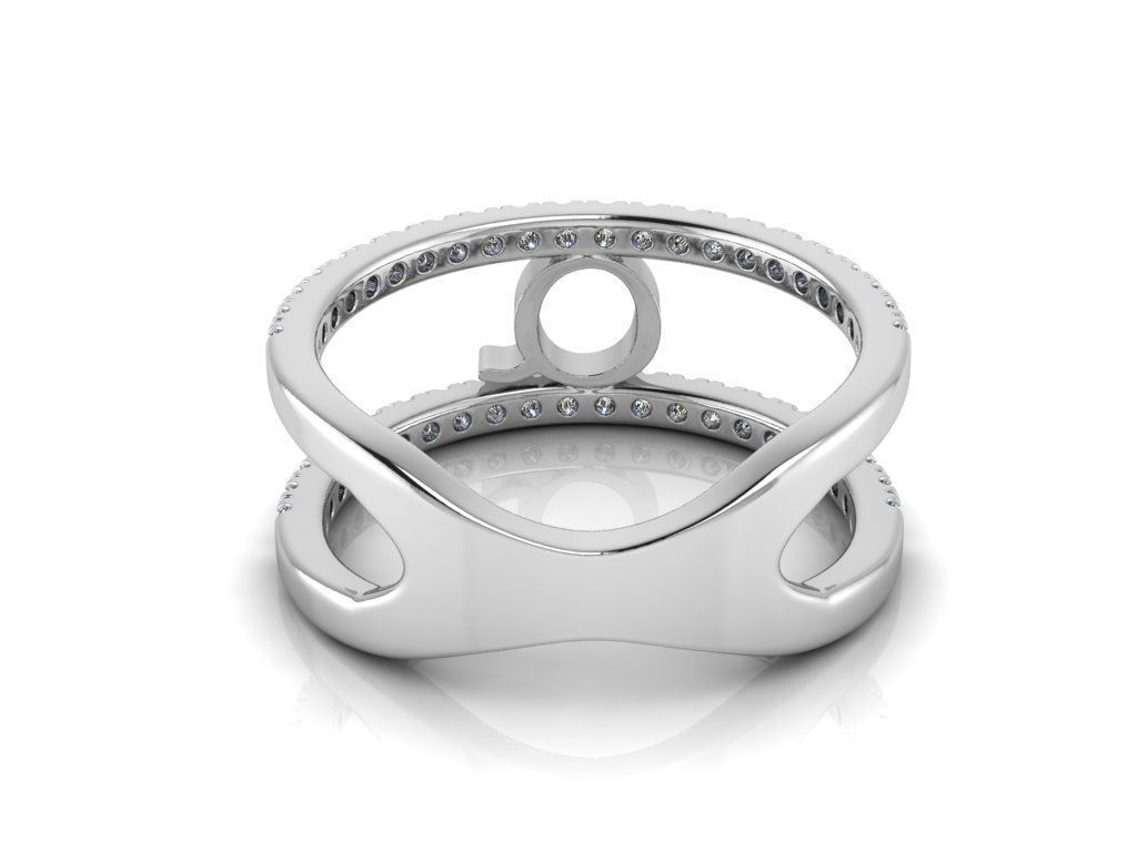 Jewelry Alphabet Ring Q 3D print model_9