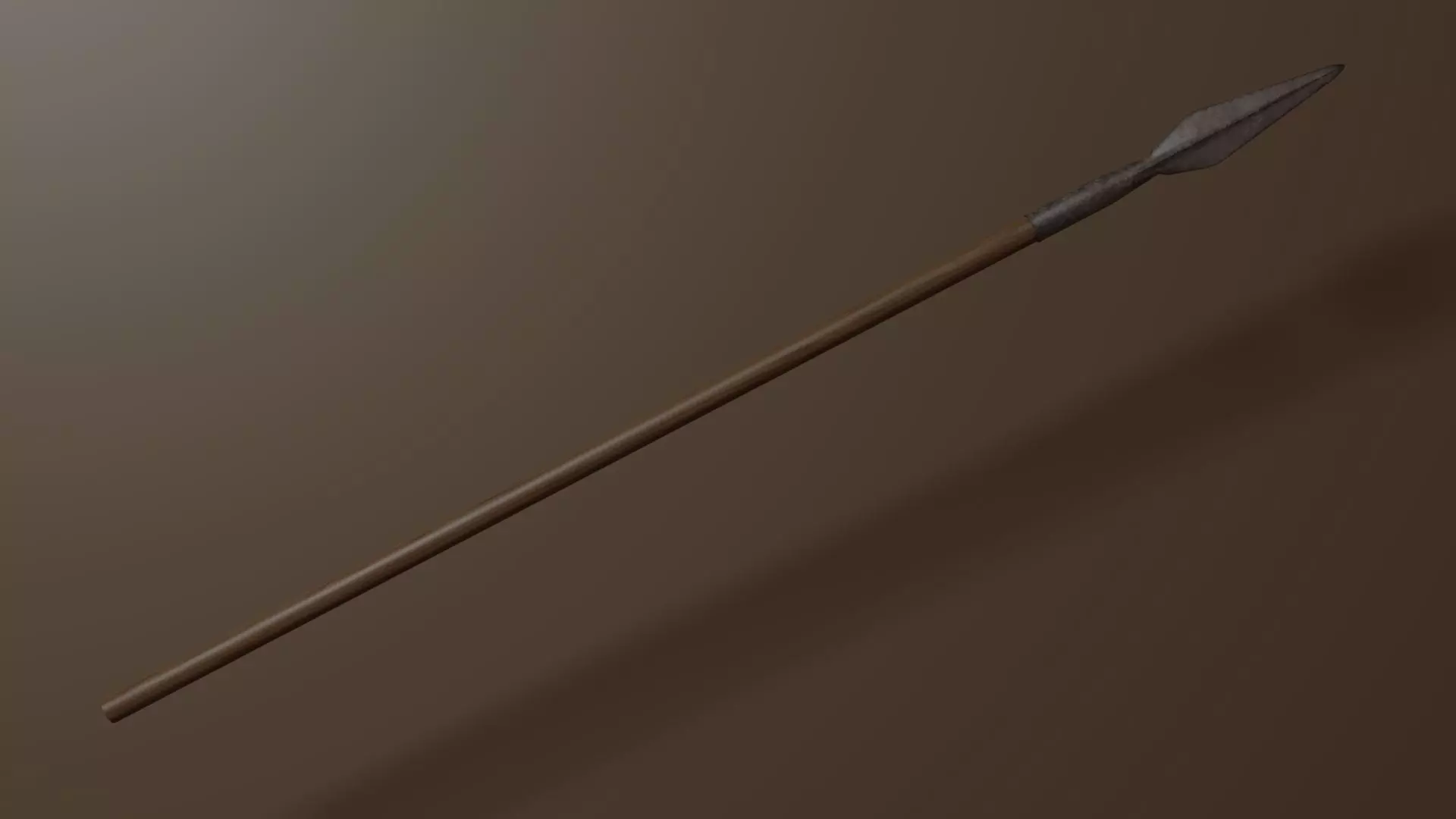 spear arrowhead Low-poly 3D model_0