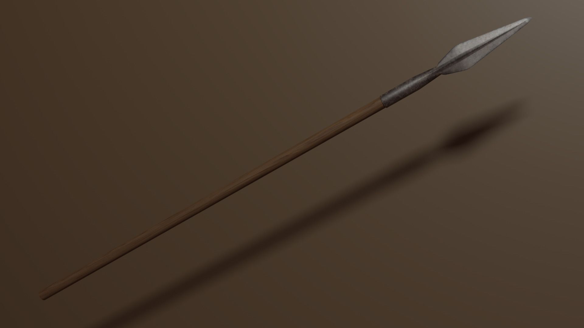 spear arrowhead Low-poly 3D model_2