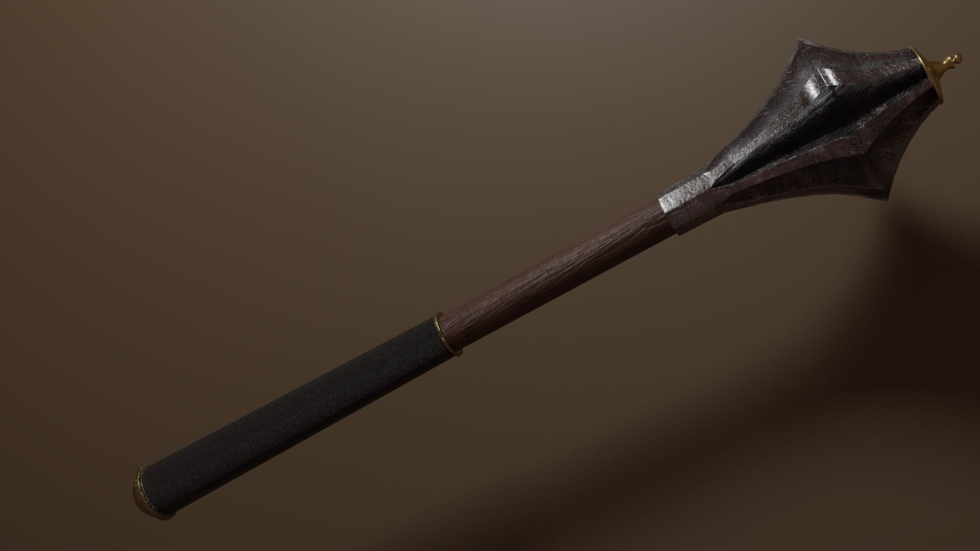 Mace or Bludgeon Low-poly 3D model_3