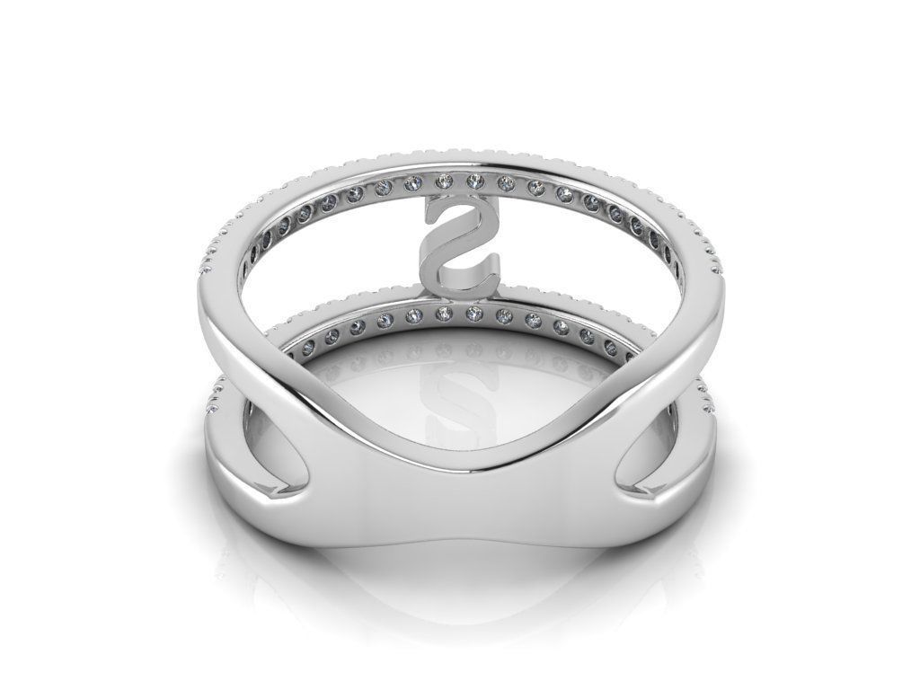 Jewelry Alphabet Ring S 3D print model_9
