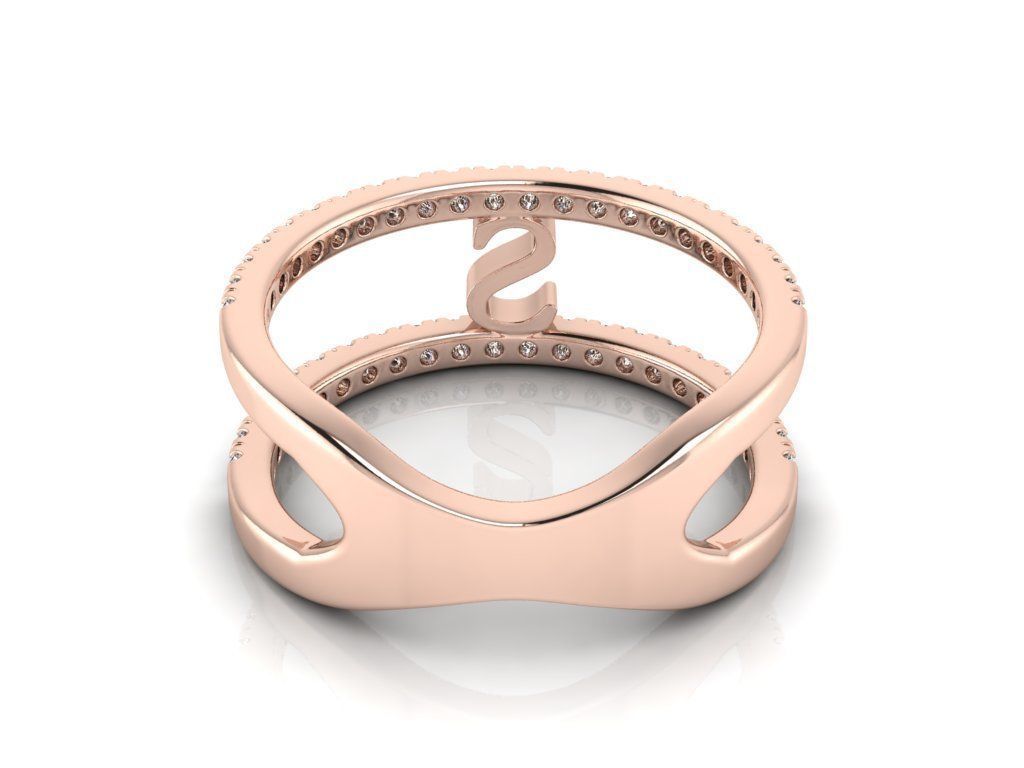 Jewelry Alphabet Ring S 3D print model_5