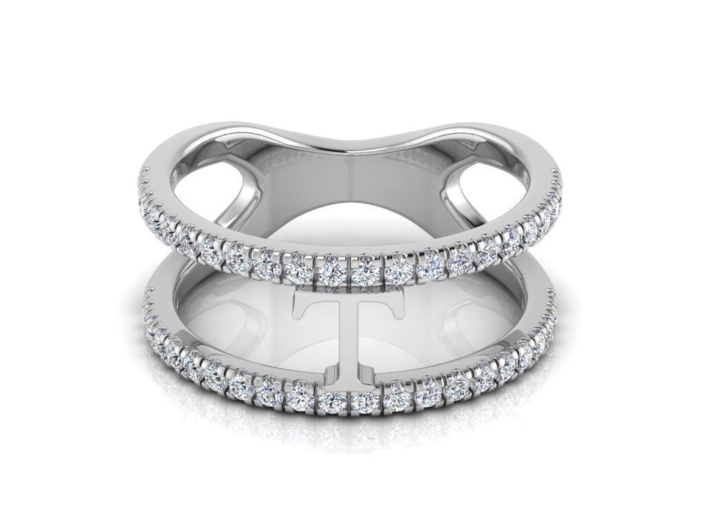 Jewelry Alphabet Ring T 3D print model_8