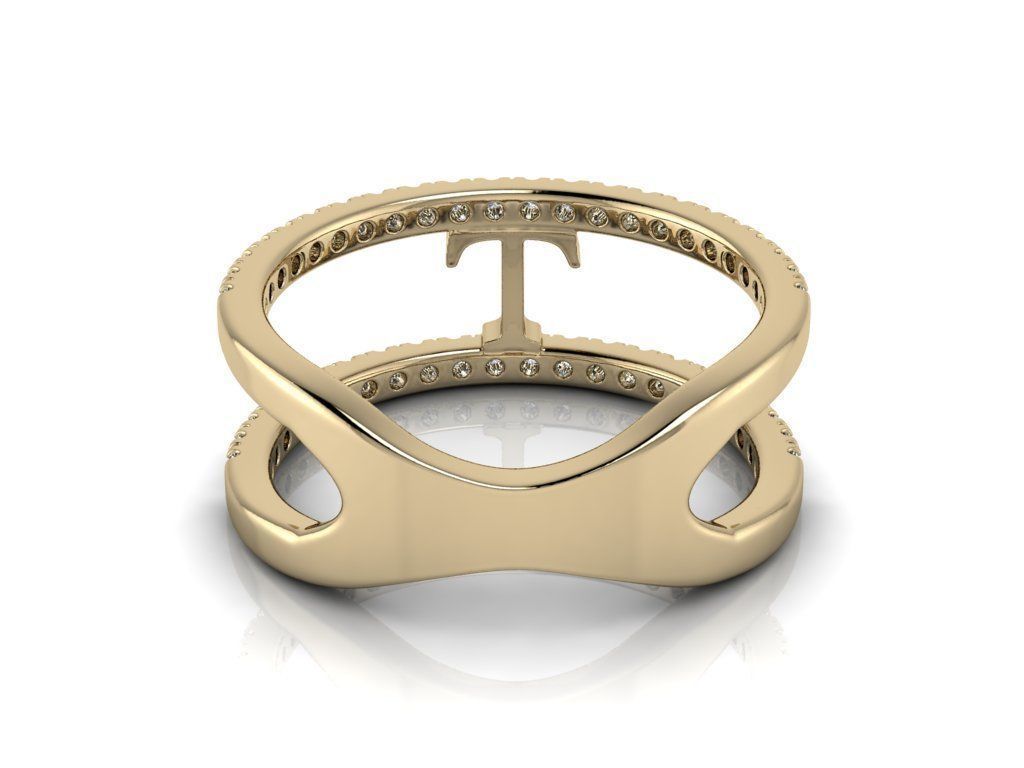 Jewelry Alphabet Ring T 3D print model_12