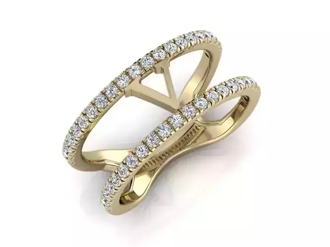 Jewelry Alphabet Ring V