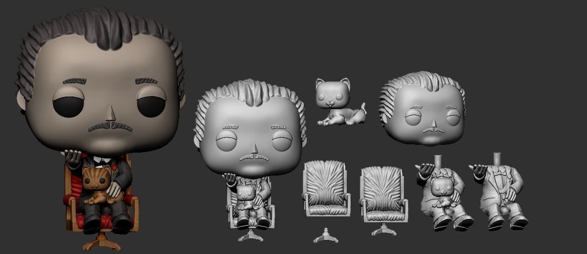 The Godfather Corleone Classic Pose 3D print model_3
