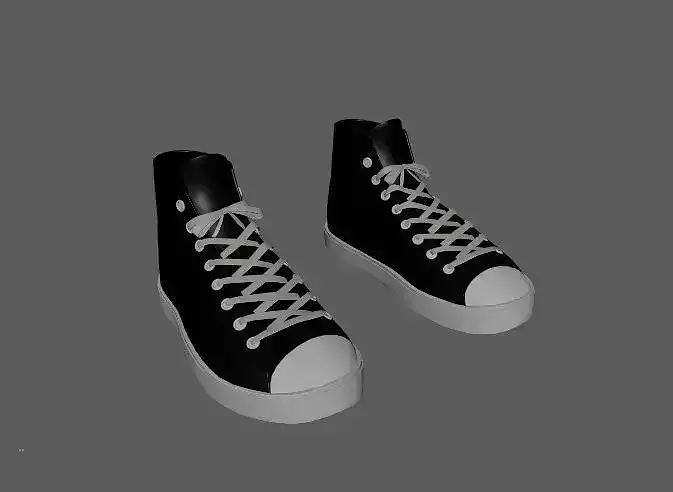 sneakers high top 3D print model