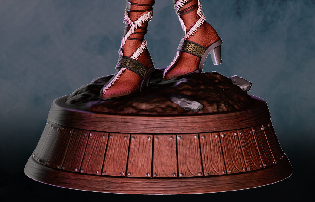 Vicking Girl 3D print model_4