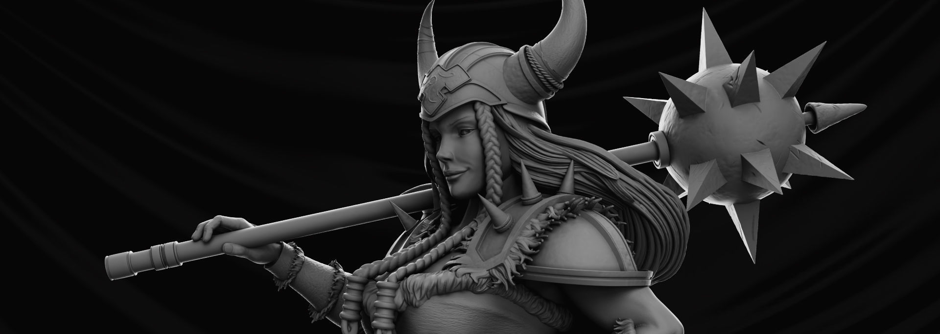 Vicking Girl 3D print model_7