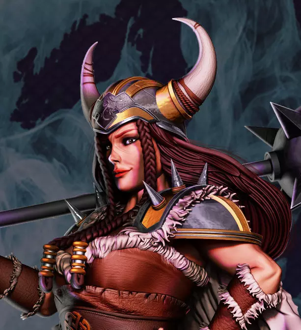 Vicking Girl 3D print model_0