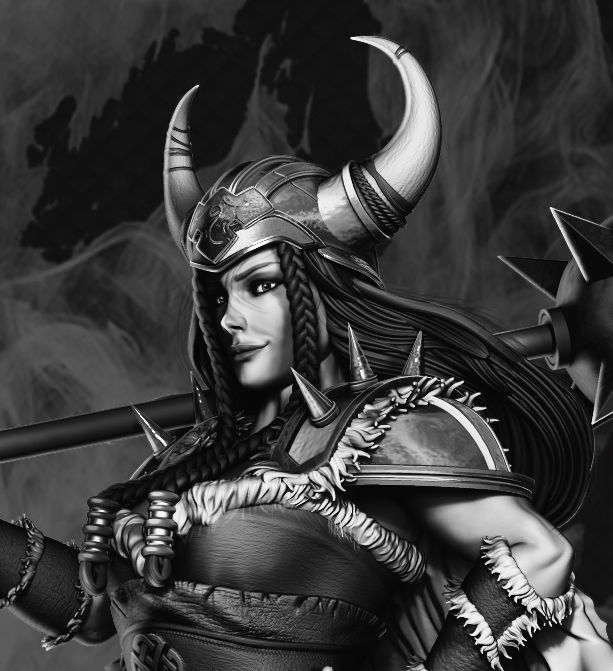 Vicking Girl 3D print model_12