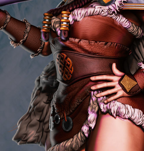 Vicking Girl 3D print model_2