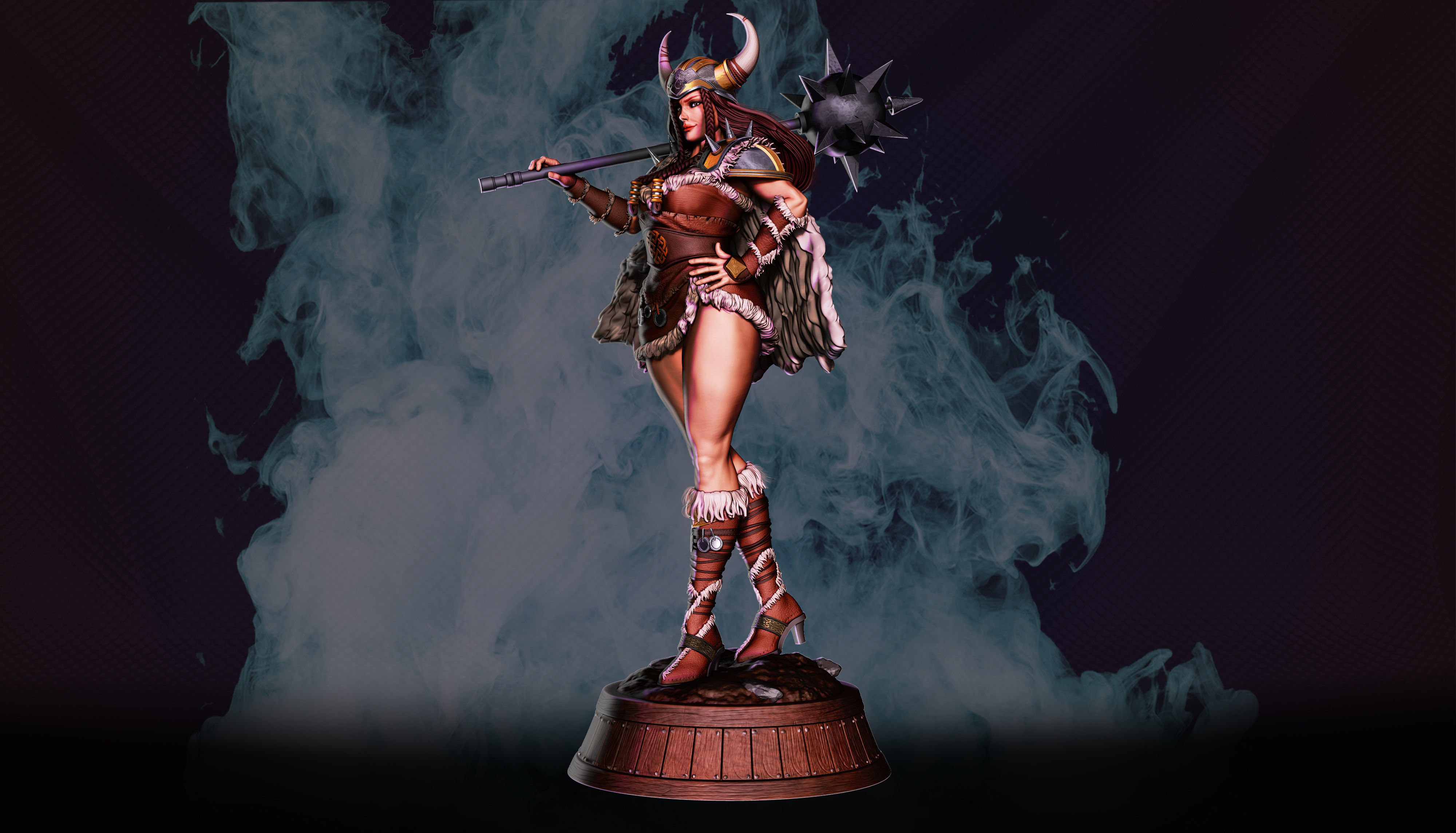 Vicking Girl 3D print model_1