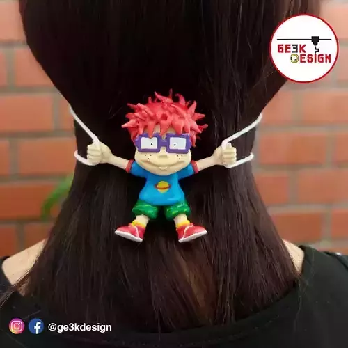 Chuckie Rugrats 3d Ear Saver - Carlitos Rugrats salvaorejas 3d 3D print model