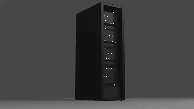 Server Rack Low-poly 3D model