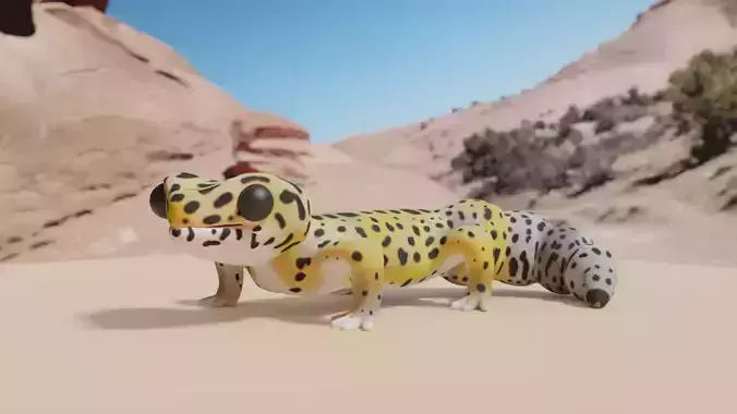 Stylized Leopard Gecko 