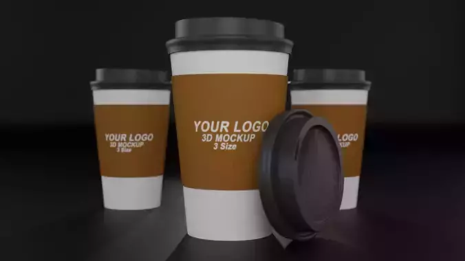 Paper Coffee  Cups -3 Size 