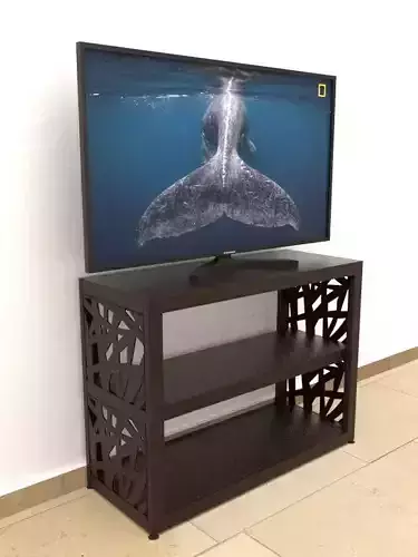 Table for Television in sheet cut by CNC