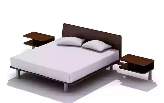 Bed With Two Nightsstands