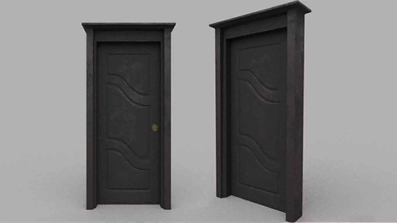 5-Door Pack Low-poly 3D model_0