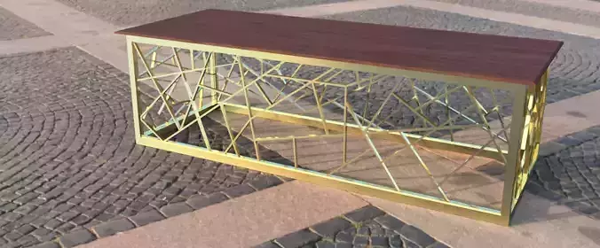 table 1 side with metal frame and wooden top