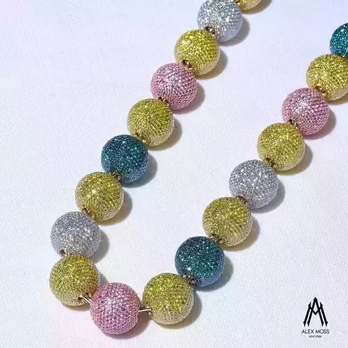 BALL CHAIN WITH LOCK 24INCH WITH SOFT PRINTABLE STL FILE