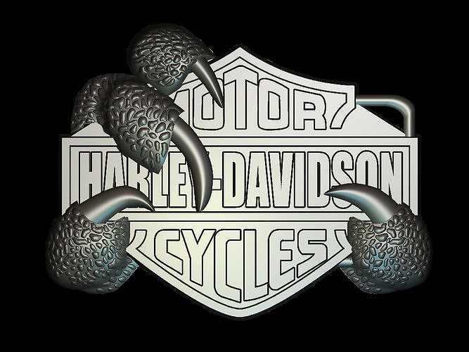 Harley Davidson Buckle 3d model for cnc machines and 3d printers 3D model