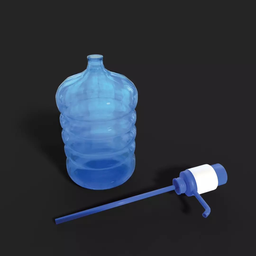 Manual Water Gallon Dispenser - Galon Air dan Dispenser Manual 3D model