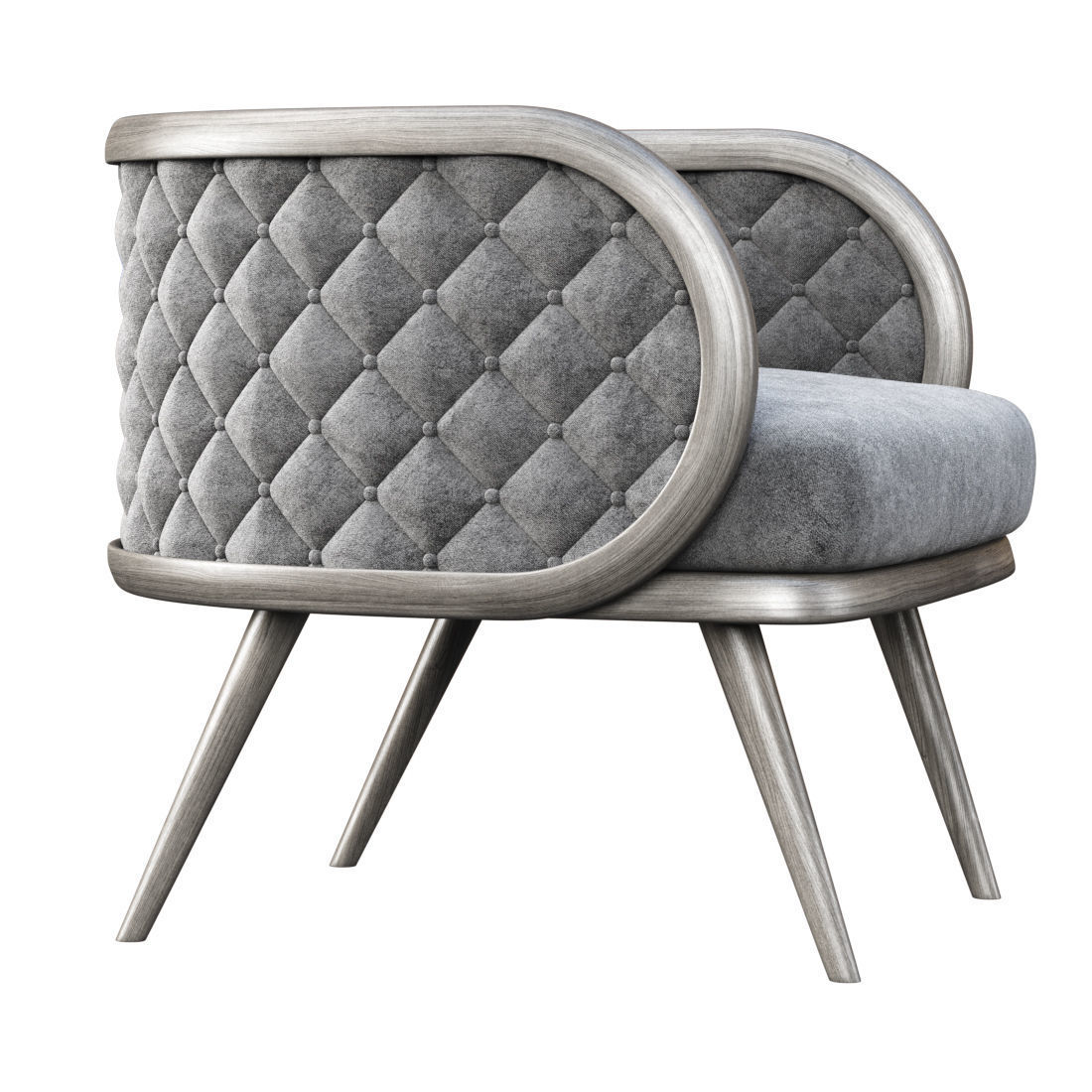 Victoria velour restaurant chair VC16  3D model_1