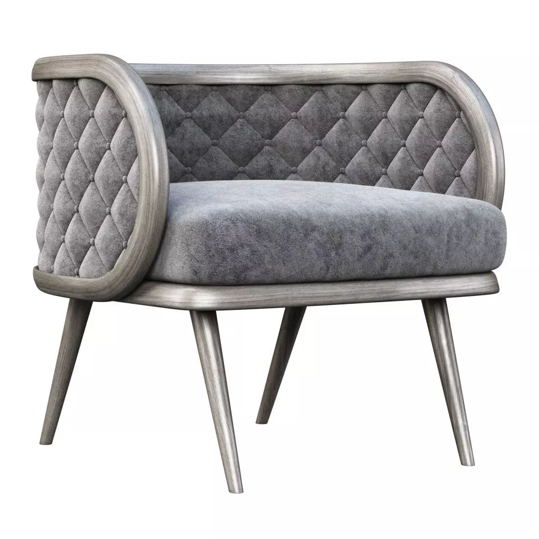 Victoria velour restaurant chair VC16  3D model_0