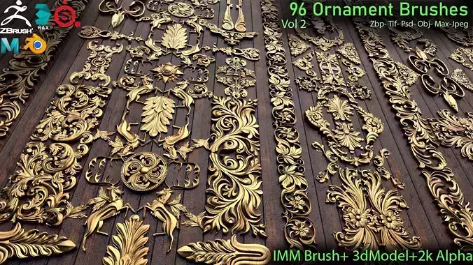 Fred 96 Ornament IMMBRUSH 3dModels Vol 2
