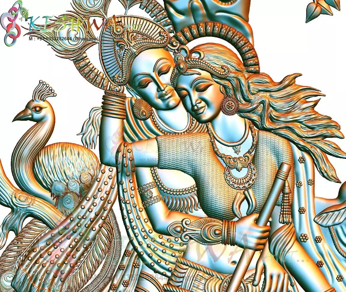 krishna 3d model and tree of life 3D print model_0