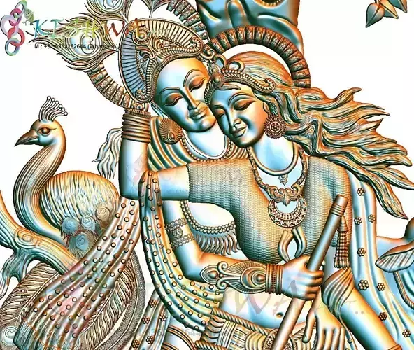 krishna 3d model and tree of life