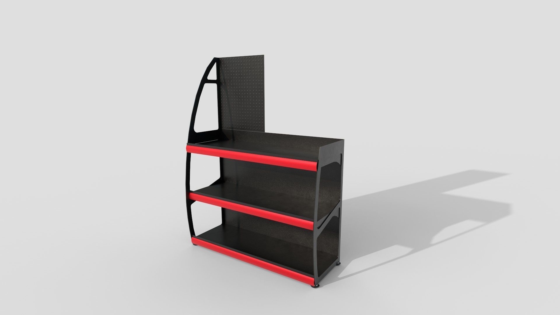 Supermarket shelf Low-poly 3D model_3