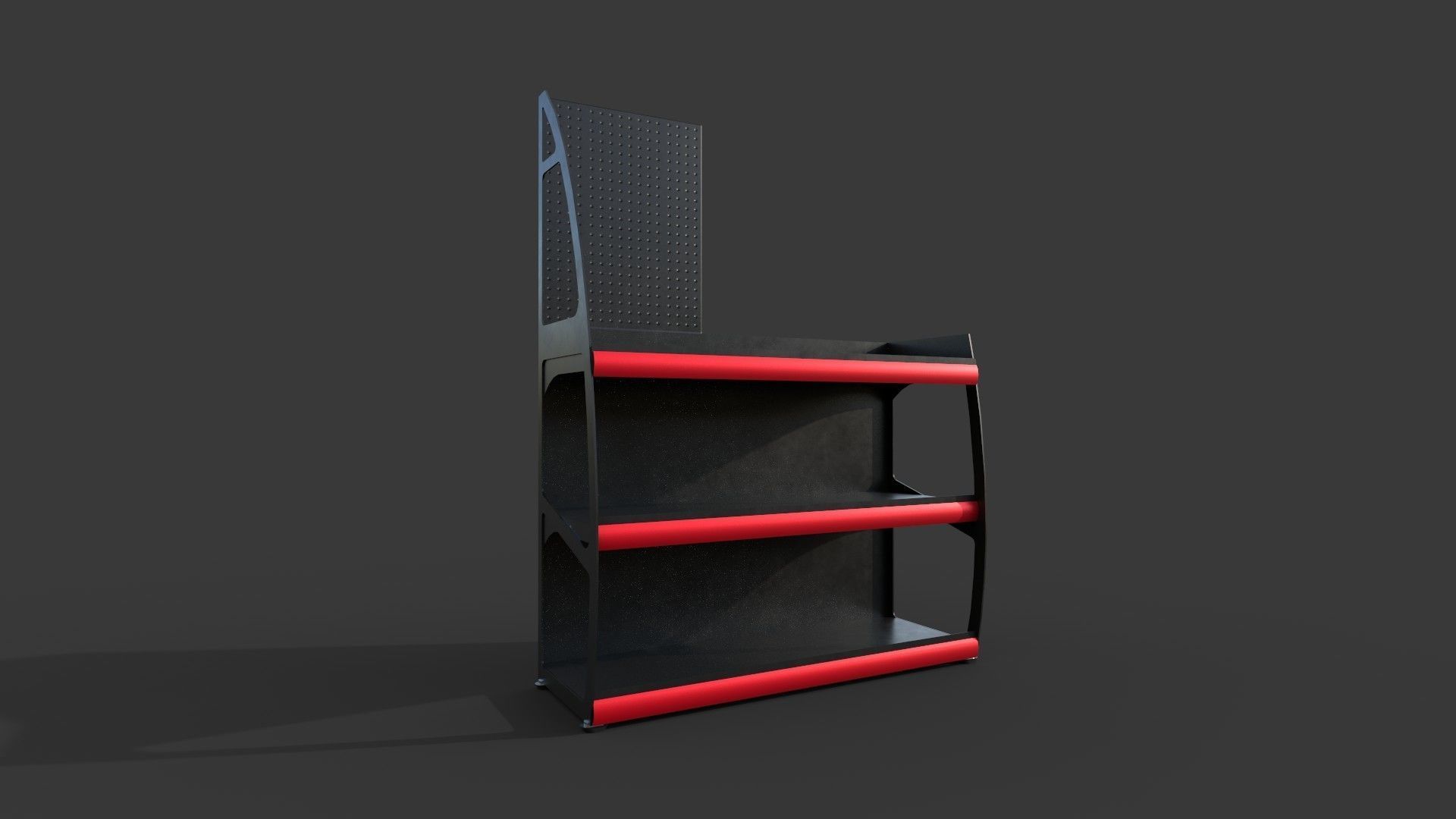 Supermarket shelf Low-poly 3D model_4