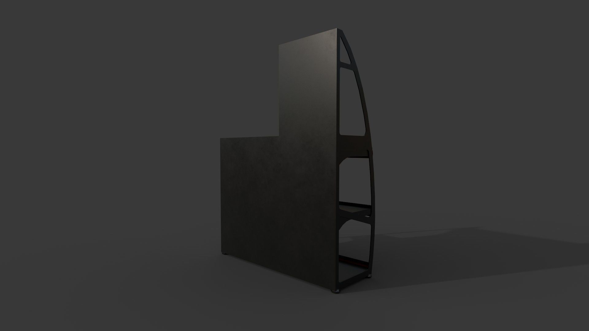 Supermarket shelf Low-poly 3D model_7