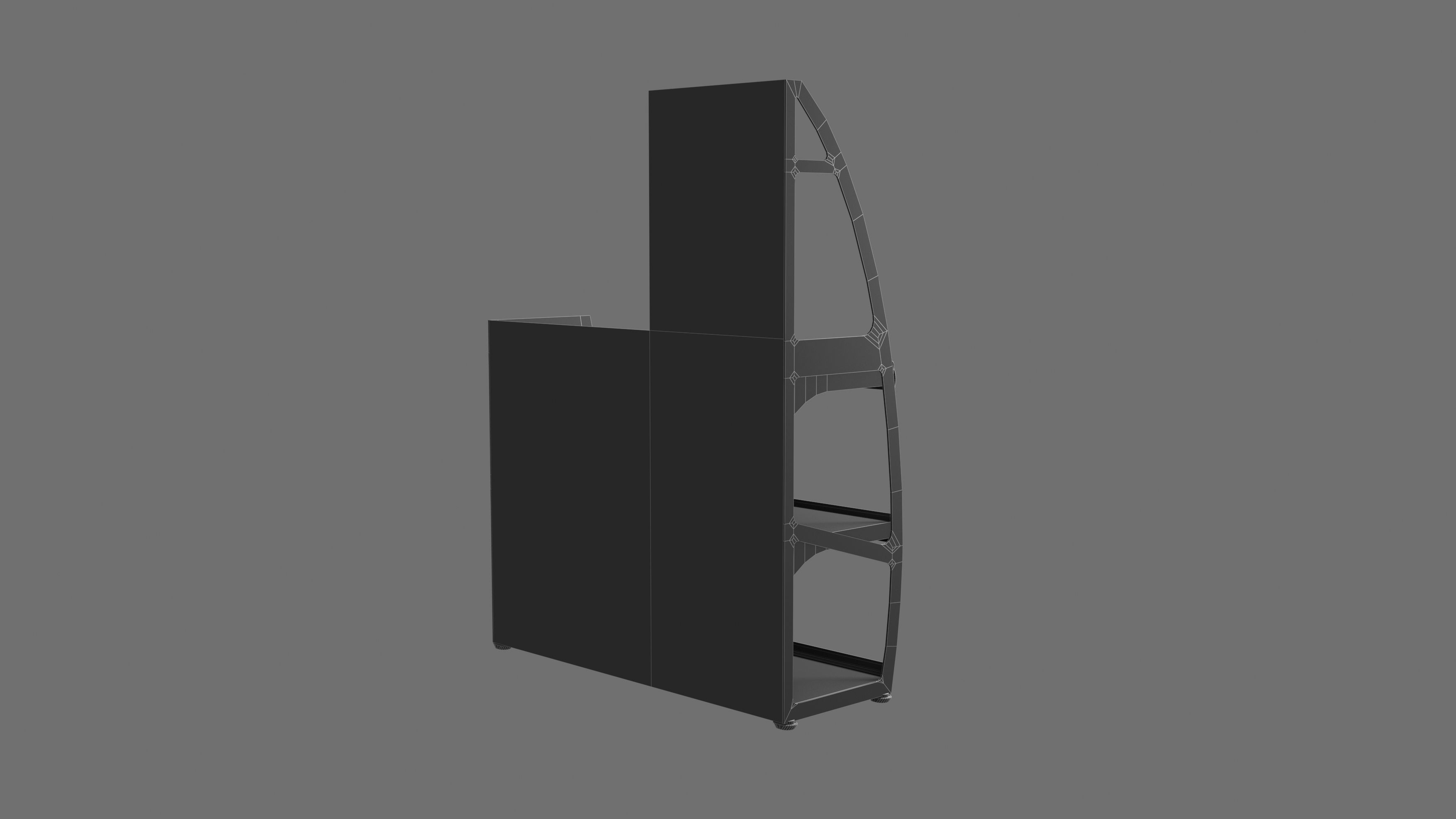 Supermarket shelf Low-poly 3D model_11