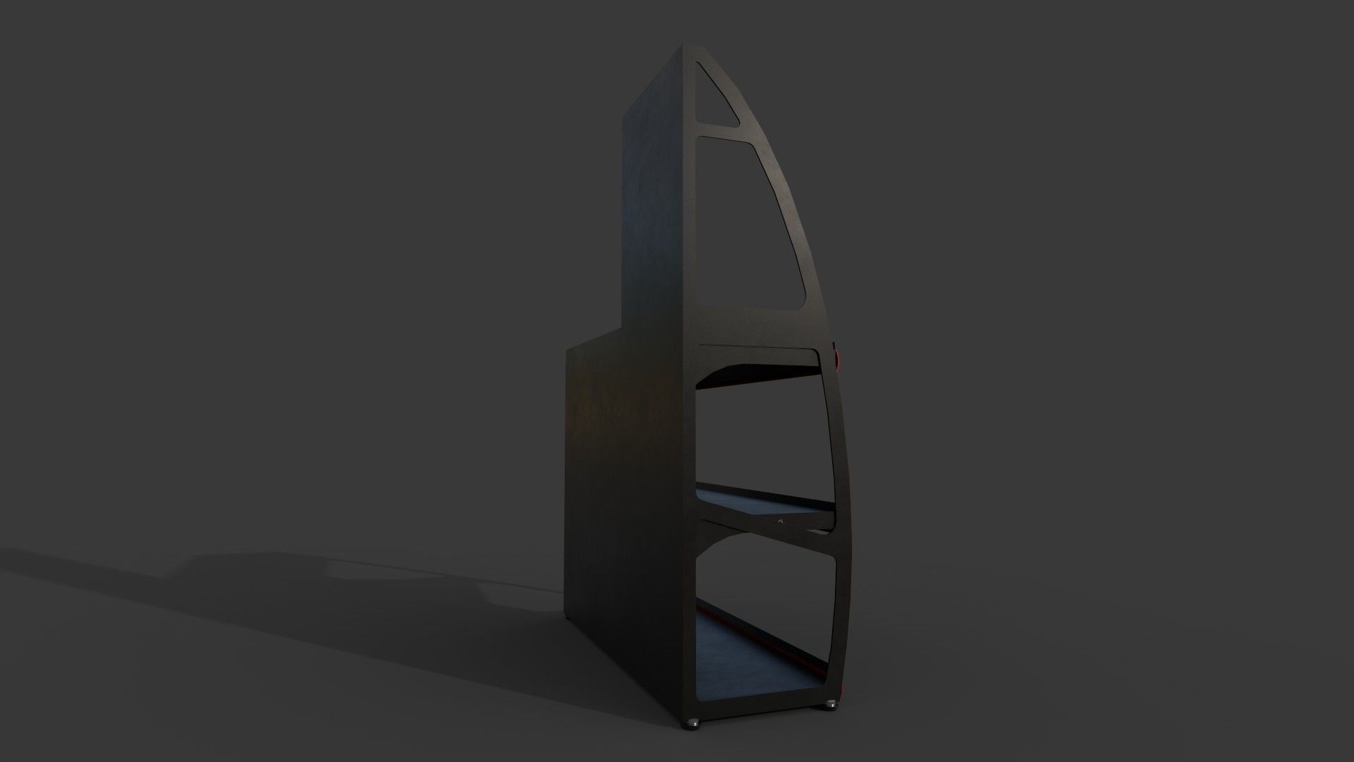 Supermarket shelf Low-poly 3D model_6