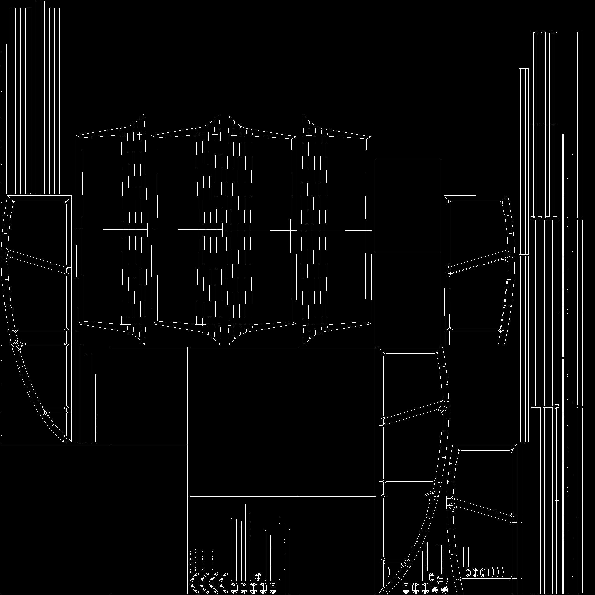 Supermarket shelf Low-poly 3D model_9