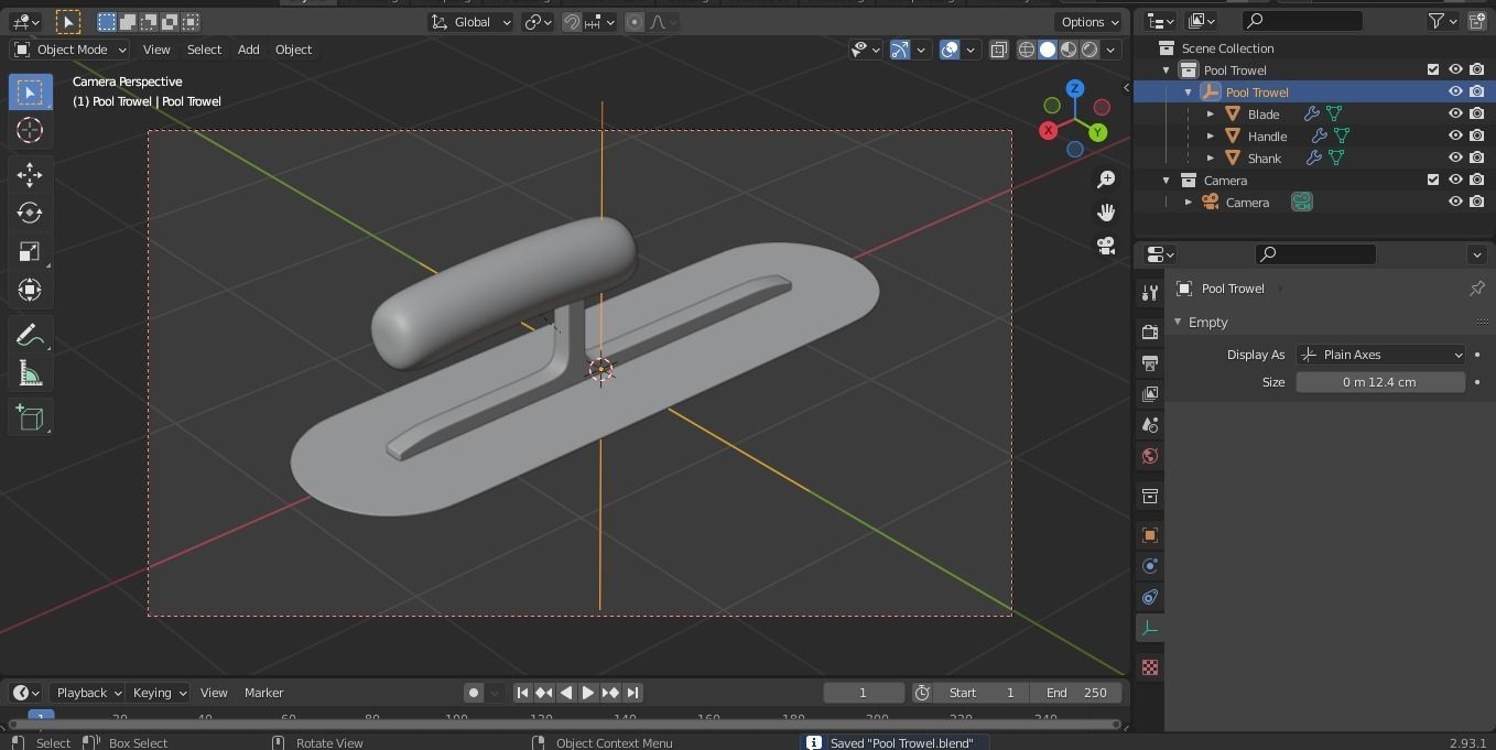 Pool Trowel 3D model_9